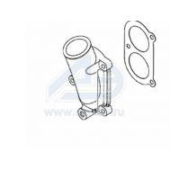 Патрубок водяной коробки КАМАЗ 740.11-1303130 купить с доставкой по Перми и РФ