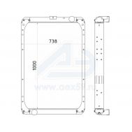 Радиатор охлаждения КАМАЗ 5460 2-х рядный алюминиевый 5460А-1301010 купить с доставкой по Перми и РФ