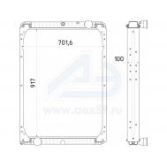 Радиатор охлаждения КАМАЗ 6520 4-х рядный Р6520-1301010-01 4-х ряд купить с доставкой по Перми и РФ
