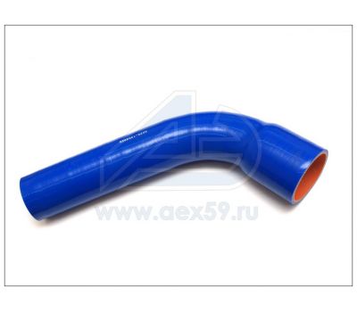 Патрубок радиатора КАМАЗ ЕВРО L=410 d=60/70 нижний силикон (синий) 6520-1303026 купить с доставкой по Перми и РФ
