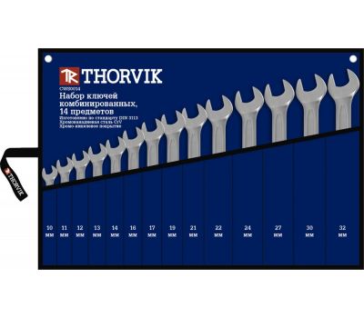 CWS0014 Набор ключей гаечных комбинированных в сумке, 10-32 мм, 14 предметов CWS0014 купить с доставкой по Перми и РФ