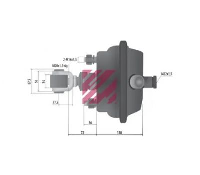 Камера тип 36 BPW (подъёма моста с вилкой) 05673485 купить с доставкой по Перми и РФ