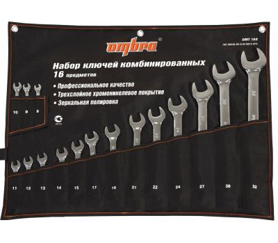 OMT16S Набор ключей гаечных комбинированных в сумке, 8-32 мм, 16 предметов OMT16S купить с доставкой по Перми и РФ