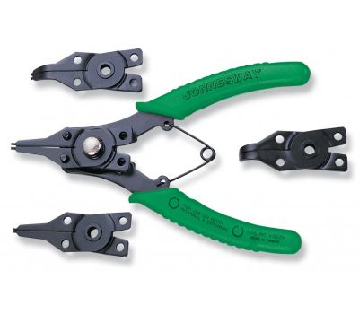 P266 Щипцы универсальные со сменными рабочими частями для стопорных колец в наборе,160 мм, 6-50 мм, 4 предмета P266 купить с доставкой по Перми и РФ