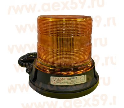 Маяк 12-24 В LED крепление магнит питание в прикуриватель  установлен блок из 6 шт сверхъярких светодиодов с линзой френеля Режим: 1. Пять вспышек/пауза 2. Одна вспышка/пауза 3. Две вспышки/пауза МИМ 06 купить с доставкой по Перми и РФ