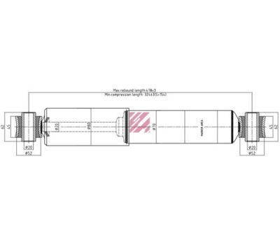 Амортизатор подвески 324-478 SAF, Trailor, KAISER, Trouillet, Schmitz M6000007 купить с доставкой по Перми и РФ