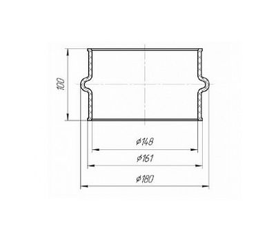 Шланг соединительный КАМАЗ воздухозаборника d=145 мм L=100 6460-1109410 купить с доставкой по Перми и РФ